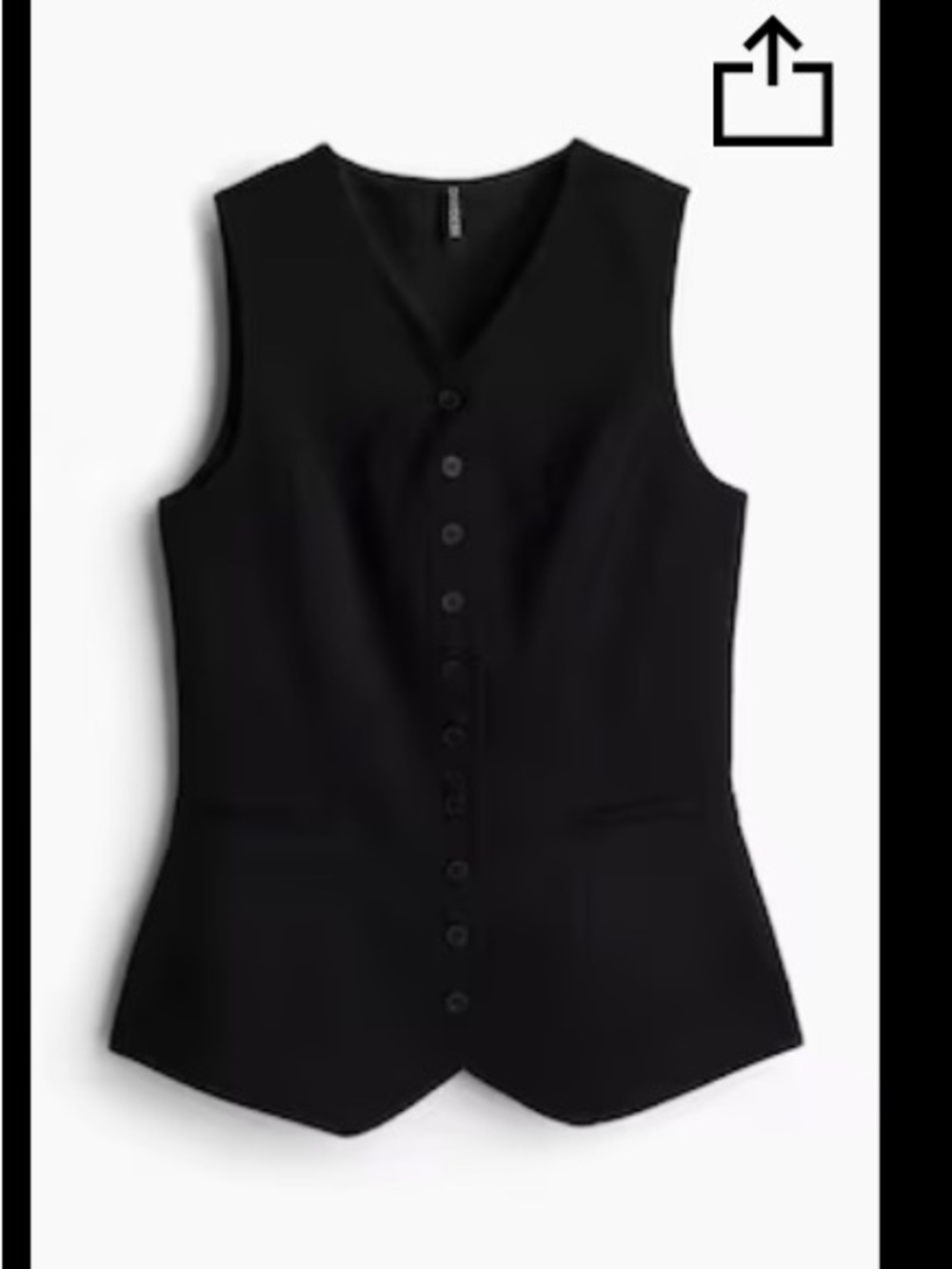 H&M Black Button-Front Vest